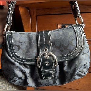 Coach Signature Canvas Flap Bag